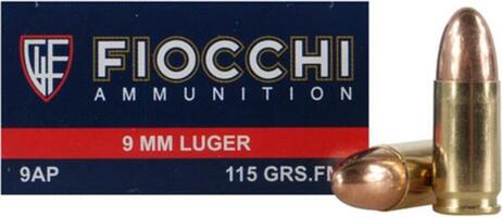 Fiocchi 115 9mm 762344001623 50 Round  SALE