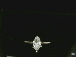  10KT WHITE GOLD 1/2 CT MARQUISE SOLITARIE DIAMOND RING ONLY 750.00!!!